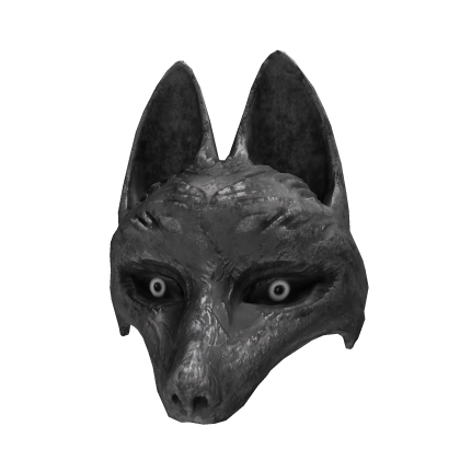 Japanese SIlent Fox Spirit Mask Silver