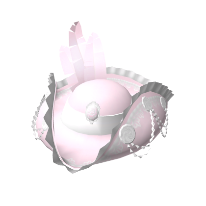 Elegant pirate hat with feathers - pink