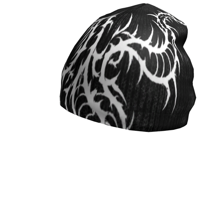 Black y2k Dragon Beanie