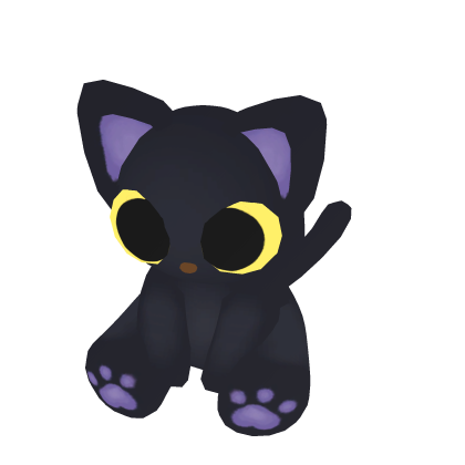Holdable Black Cat Plush Small (Handheld) thumbnail