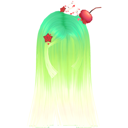 Glowy Cherry Cream Long Hime Cut (Melon Soda) Roblox item