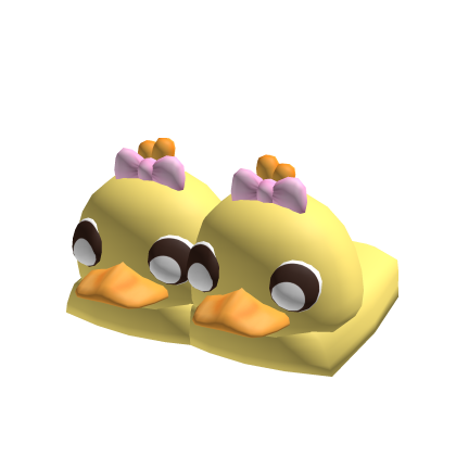 ♡ 3.0 Cute Pink Duck Preppy Kawaii Slippers
