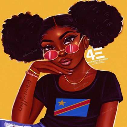 Black girl art Roblox decal