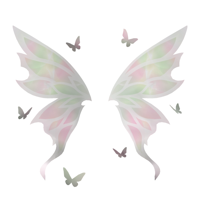 🍀Fairy Wings w Butterfly(PInk&Green)