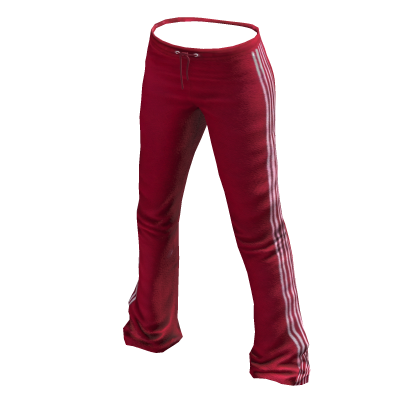 Bold Red Striped Striped Track Retro Joggers Pants