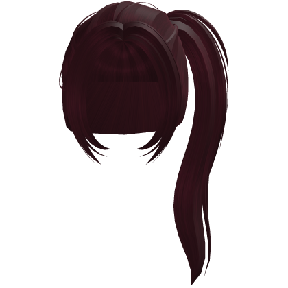 ♡ wispy straight cute side ponytail red Roblox item