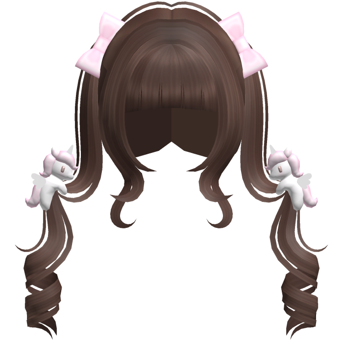ノ♡ cutecore brown dreamy unicorn pigtails