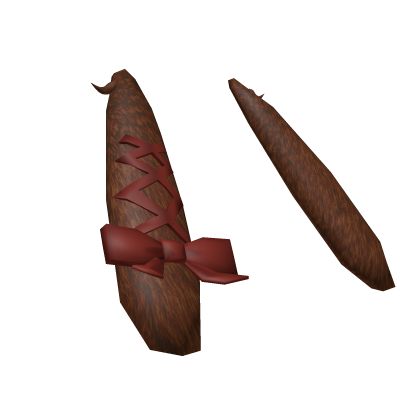 lop-eared chocolate bunny ear w/ red bow