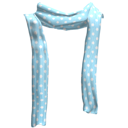 ♡ harajuku pastel blue polka dot long scarf 1.0 