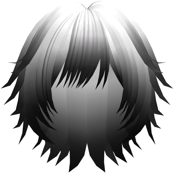 spiky messy emo boy hair in white black