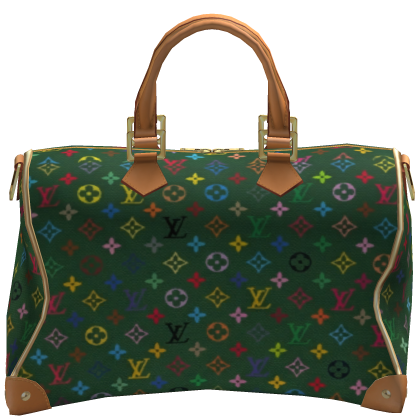 Luxury Green LV Duffel Designer Bag (on Head)