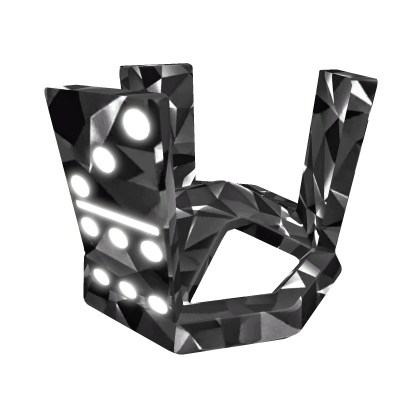 Glowing Emissive Black Sparkle Time Domino Crown
