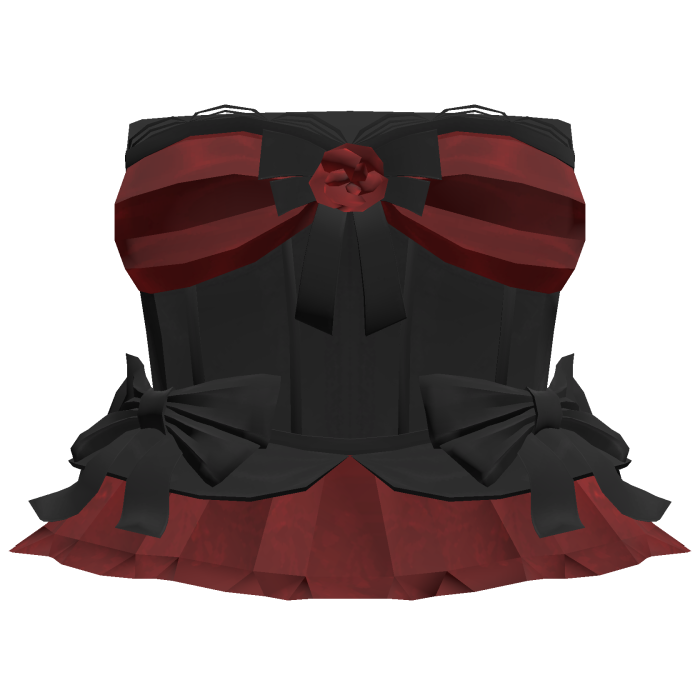 🎀 Coquette Ruffle Bow Corset Dress Royal Red