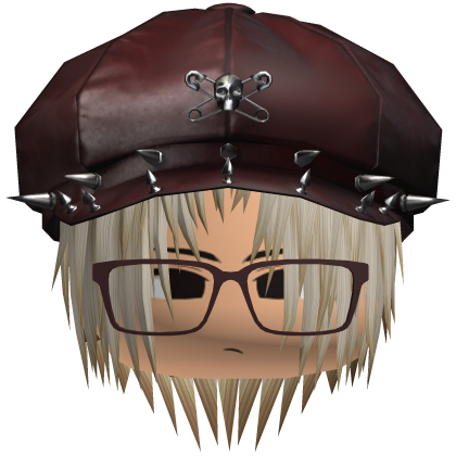 Punk Moe Blonde Messy Hair /w Red Hat