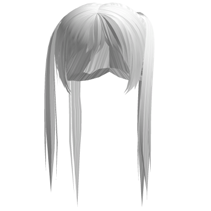  messy anime kawaii twintails in white Roblox item