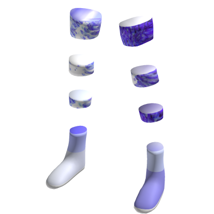 White & Purple Trippy Pants & Shoes
