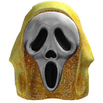 2000s Halloween Ghost Mask w/ Yellow Headscarf Roblox item