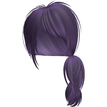 Emo Choppy Razor Cut Side Ponytail (Purple)