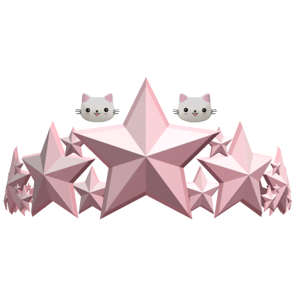 Pink Kitty Star Crown
