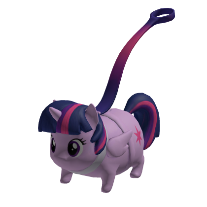 Twilight sparkle pet on leash