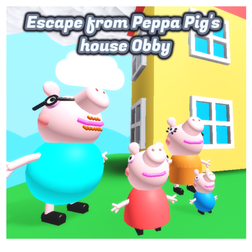 Escape from Peppa Pig's house Obby (fixed) official Roblox game thumbnail