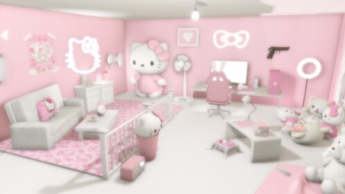 a cute hello kitty room ♡