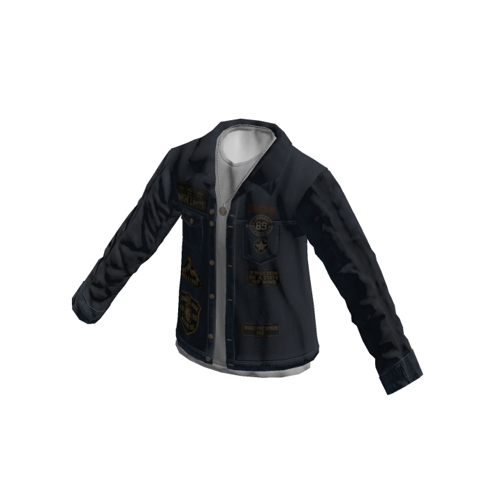Open Button Up & Layered Tee (Navy)