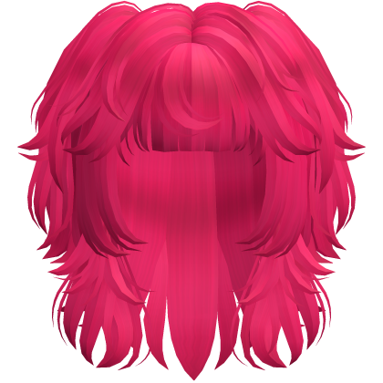 Messy Scene Short Pigtail Wolf Cut Hot Pink Roblox item