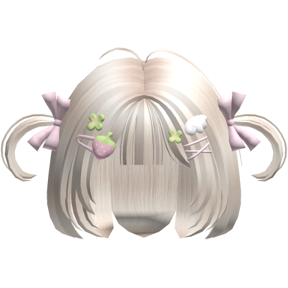 Kawaii Strawberry Clover Short Hair 🍓🍀 Roblox item