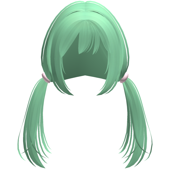 green manga cutie loose low pigtails