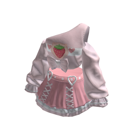 Strawberry Kawaii Bowdream Dollcore Shirt&Skirt