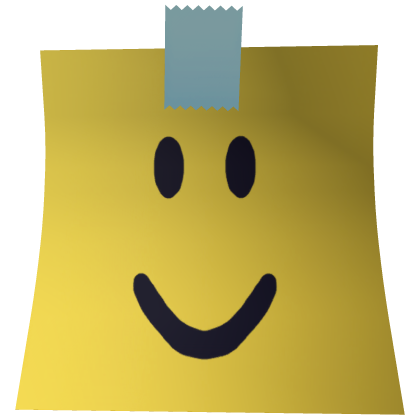 Classic Smile Sticky Note Mask Roblox item