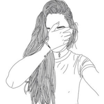 Outline girl Roblox decal