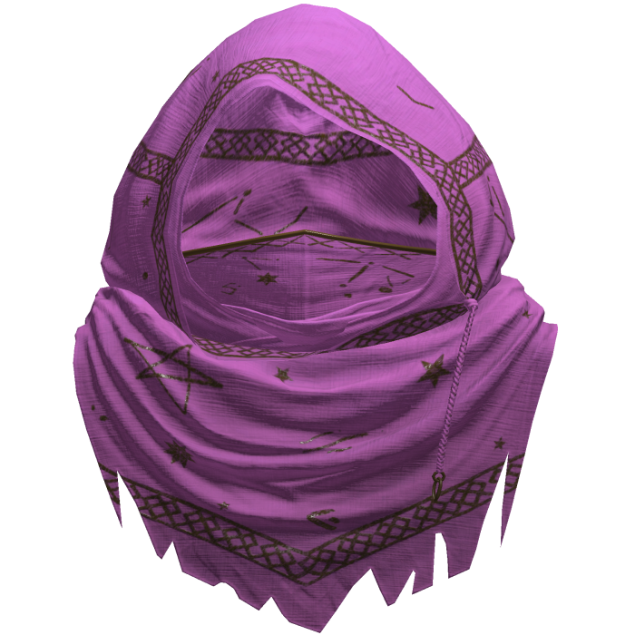 Pink Sorcerer Distressed Rune Hood