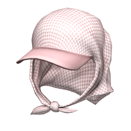 Houndstooth Print Y2K Bandana Cap  Roblox item