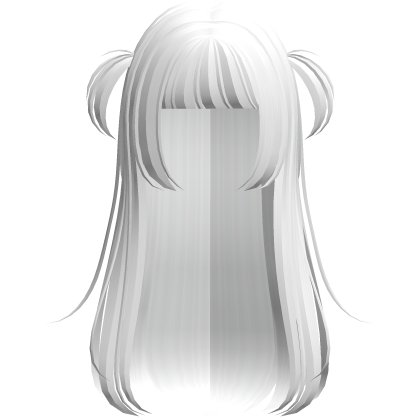 ♡ : cute white anime hair w/ mini pigtails Roblox item