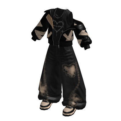 Grunge Street Baggy Pants (Cream)
