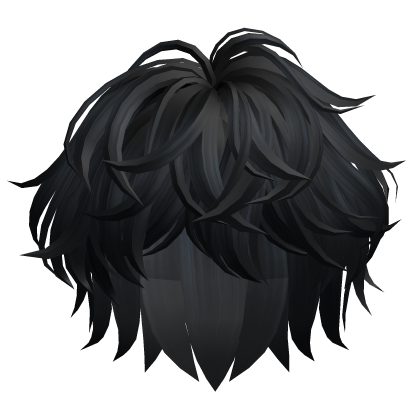 Messy Swept Hairstyle (Navy Black)
