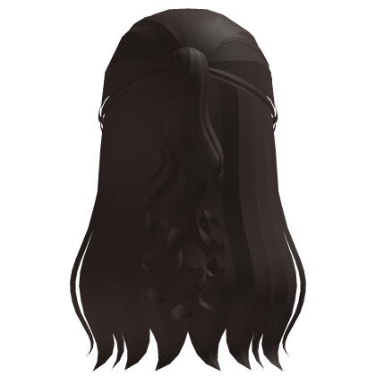 ♡ Dark Brown Sweet Curly Half Ponytail & Long Hair Roblox item