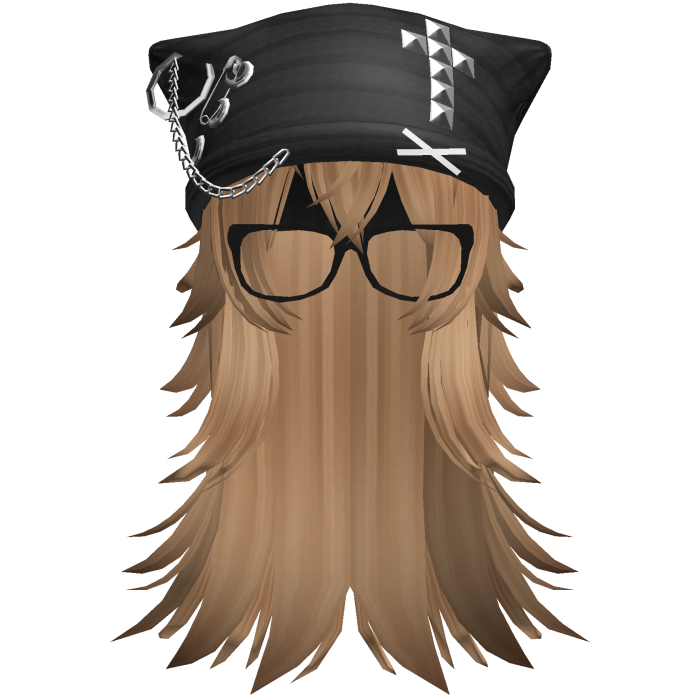 Emo Moe Orange Long Wispy Hair /w Beanie