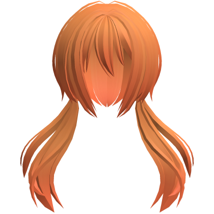 moe jellyfish anime flowy ponytails orange