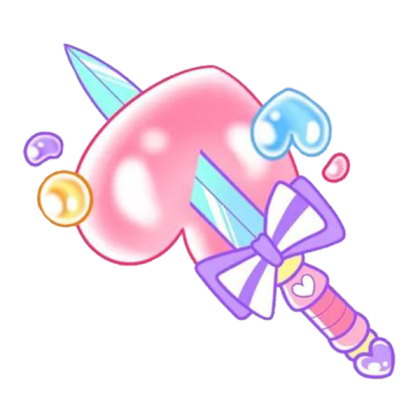 TB BubbleGum Pink Candy Sword & Heart Warrior Cute Roblox decal