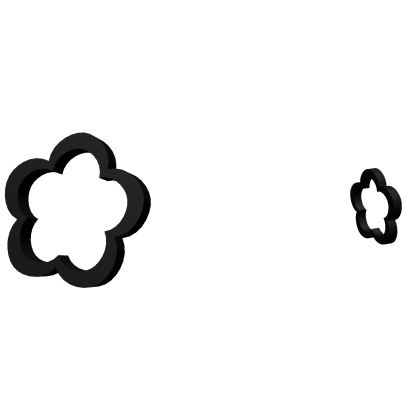 Black Flower Hair Clips Roblox item