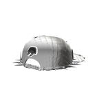 White Glitch Backwards Spike Flatbrim BBxK
