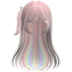 ᰔᩚ- cutie side ponytail hair in (rainbow) ♡