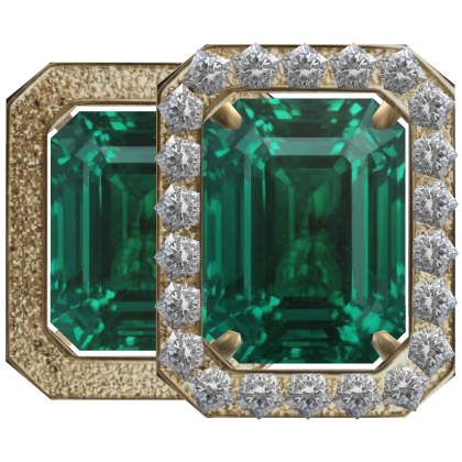 Luxurious Pendant Emeralnd Earrings