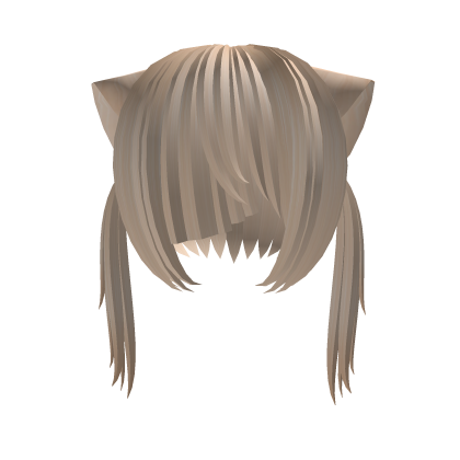 🖤꒱ soft blonde kitty razor bangs messy pigtails