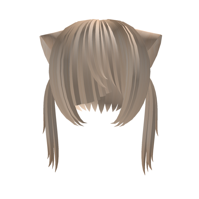 🖤꒱ soft blonde kitty razor bangs messy pigtails