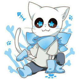 Cartoon cat And Sans!