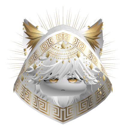 Egyptian Hair w/ Divine Gold White Hood (White)